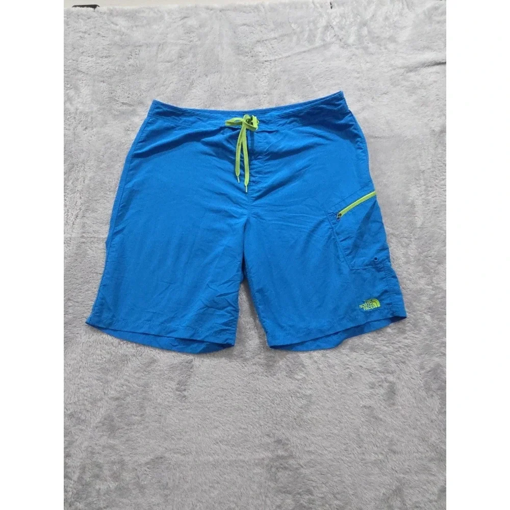 The North Face Mens Swim Surf Board Shorts Trunks Bright Blue Unlined Sz 38